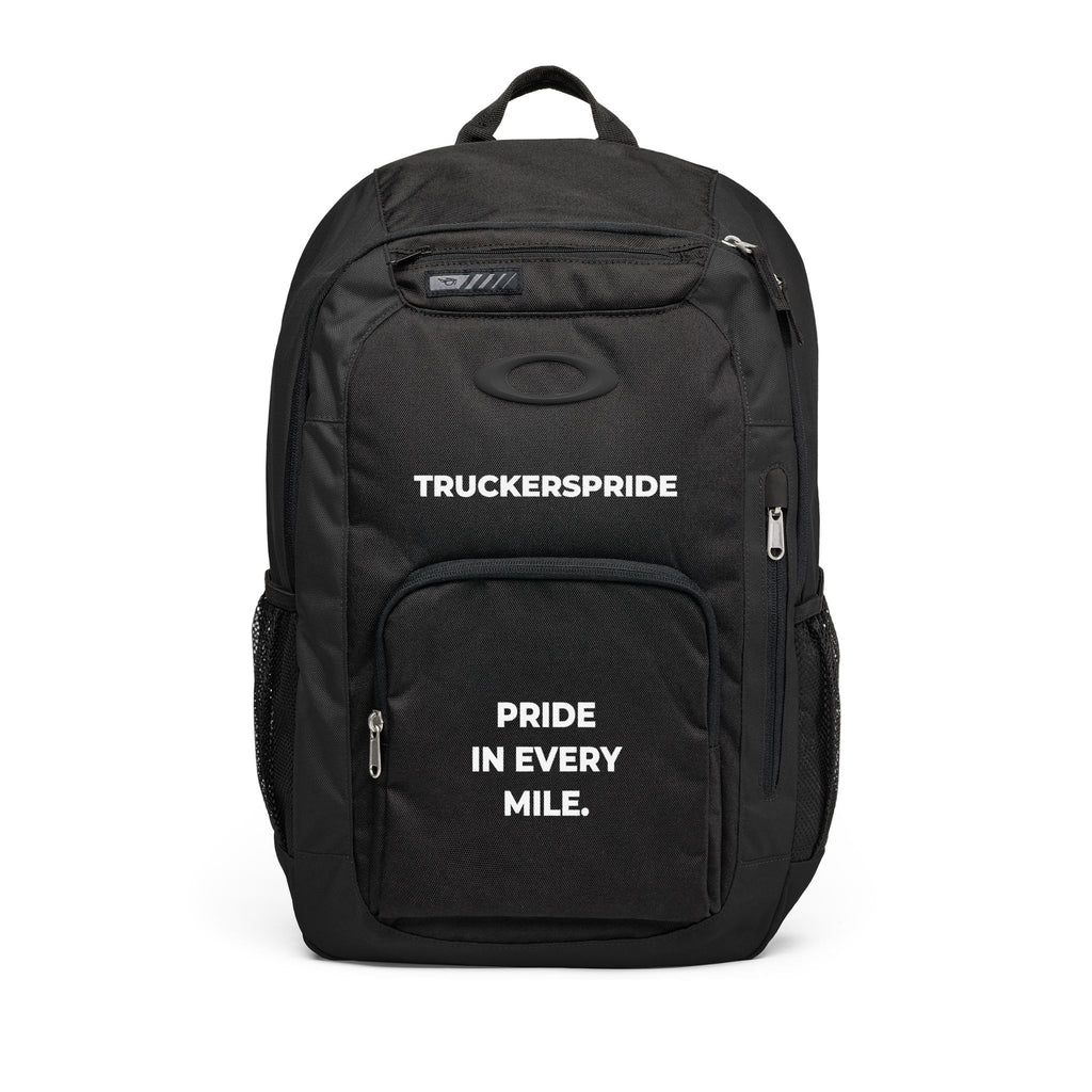 Trucker's Pride Pride in Every Mile Rugged 22L Trucker Backpack, black, product view