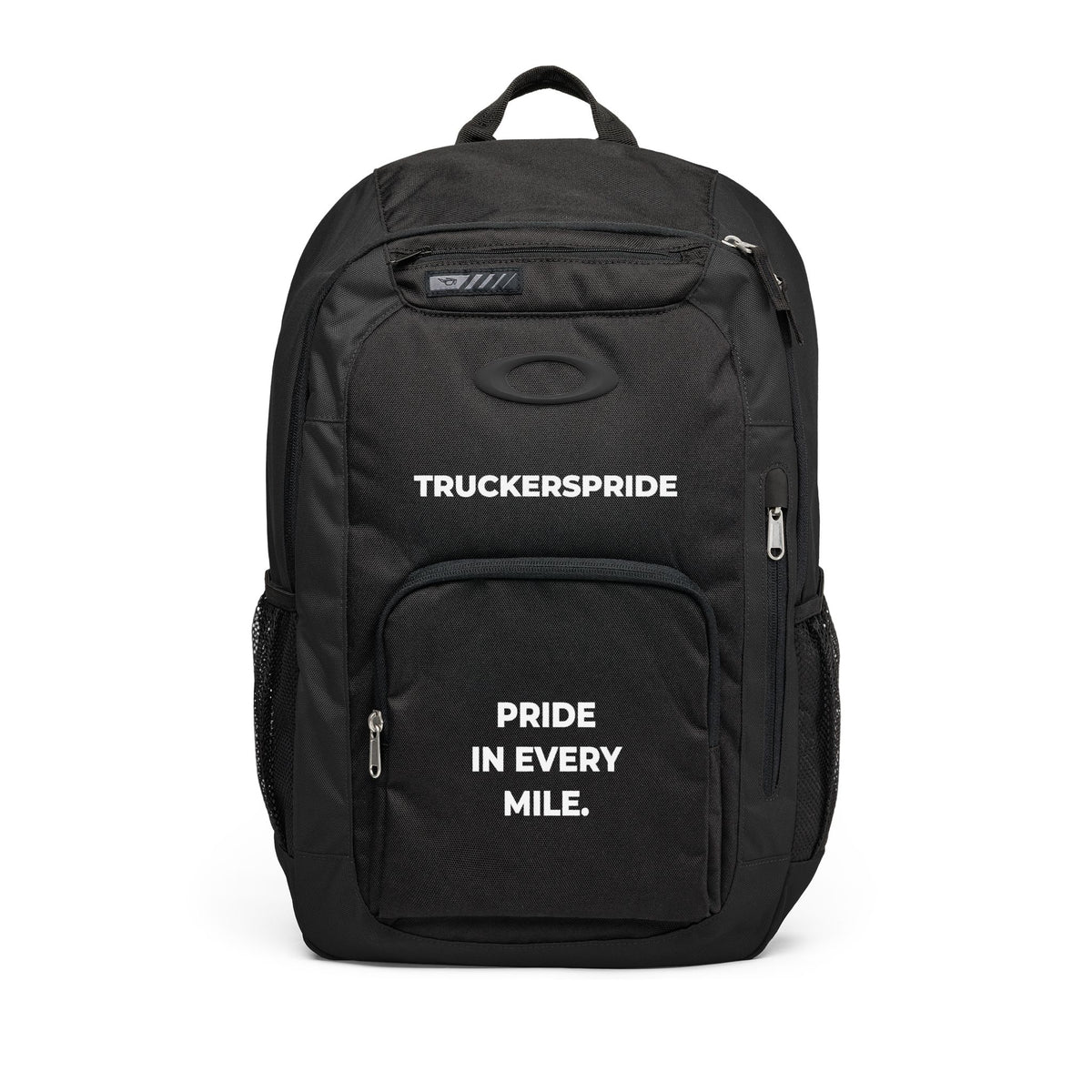 Trucker's Pride Pride in Every Mile Rugged 22L Trucker Backpack, black, product view