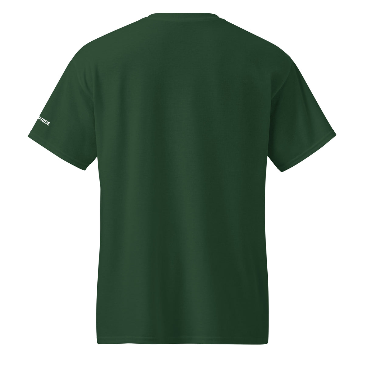 Trucker's Pride Fueled by Cocoa & Diesel Trucker T-Shirt in forest green, back view