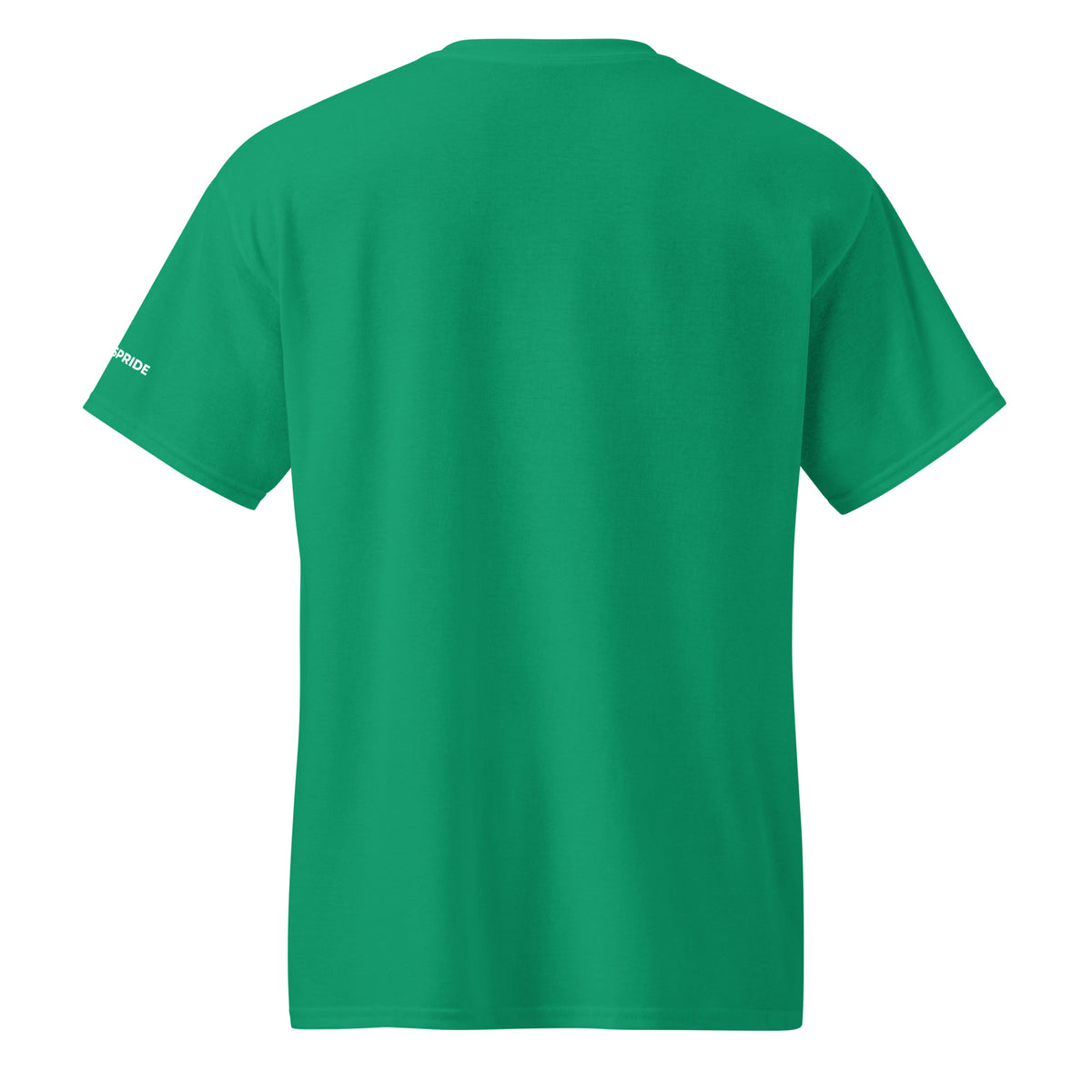 Trucker's Pride Pride in Every Mile Holiday Red & Green Trucker T-Shirt in kelly green, back view