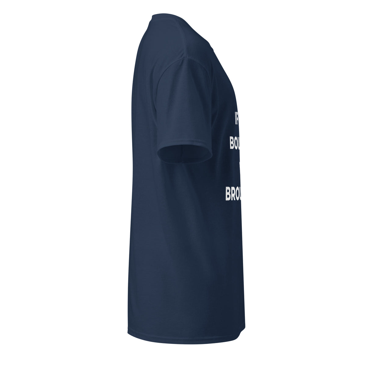 Trucker's Pride If You Bought It, We Brought It Trucker Performance T-Shirt in navy, side view