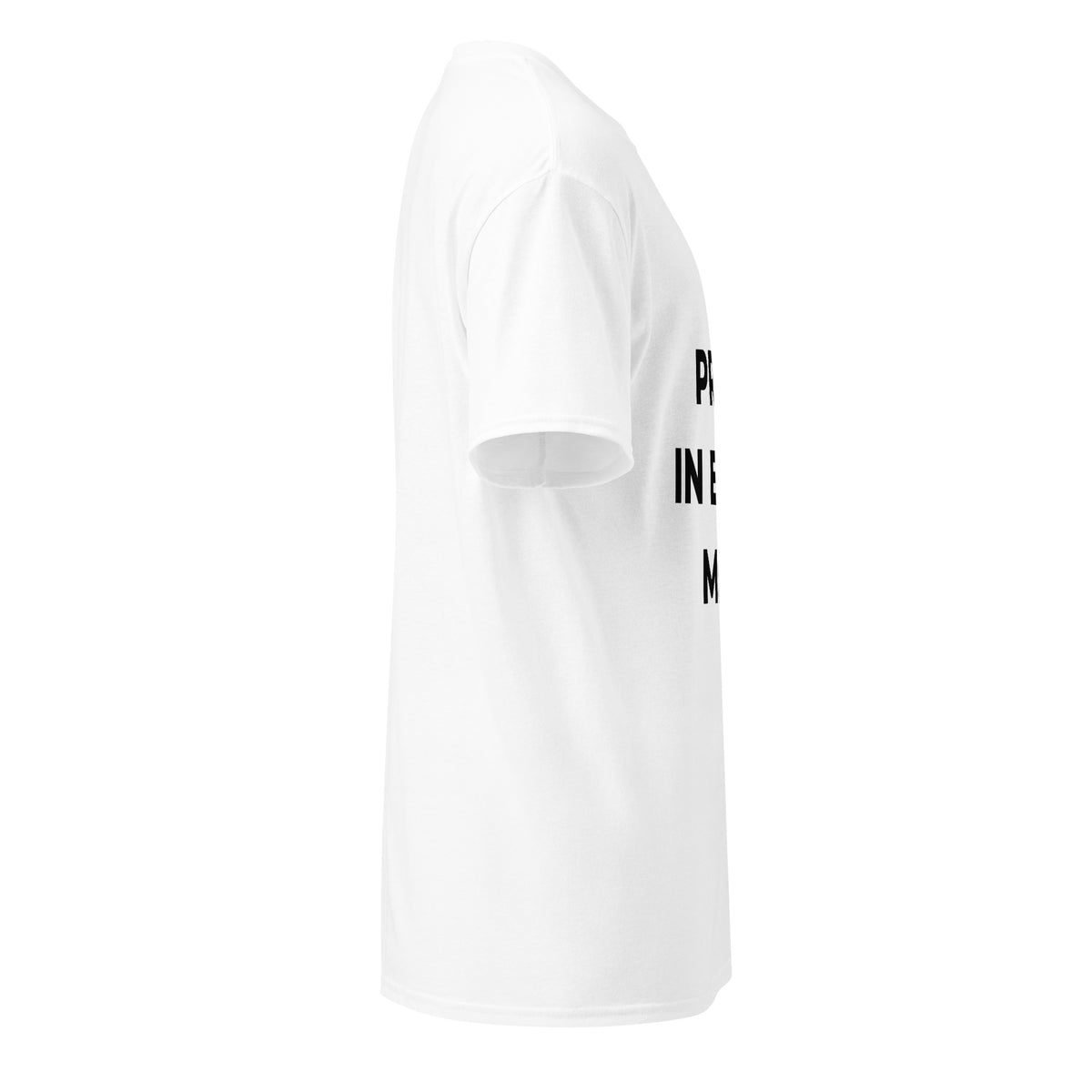 Trucker's Pride Pride in Every Mile Trucker Performance T-Shirt in white, side view